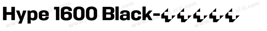 Hype 1600 Black字体转换
